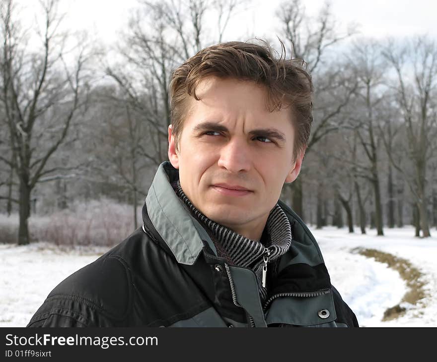 Portrait of the young man (horizontal photograph). Portrait of the young man (horizontal photograph)