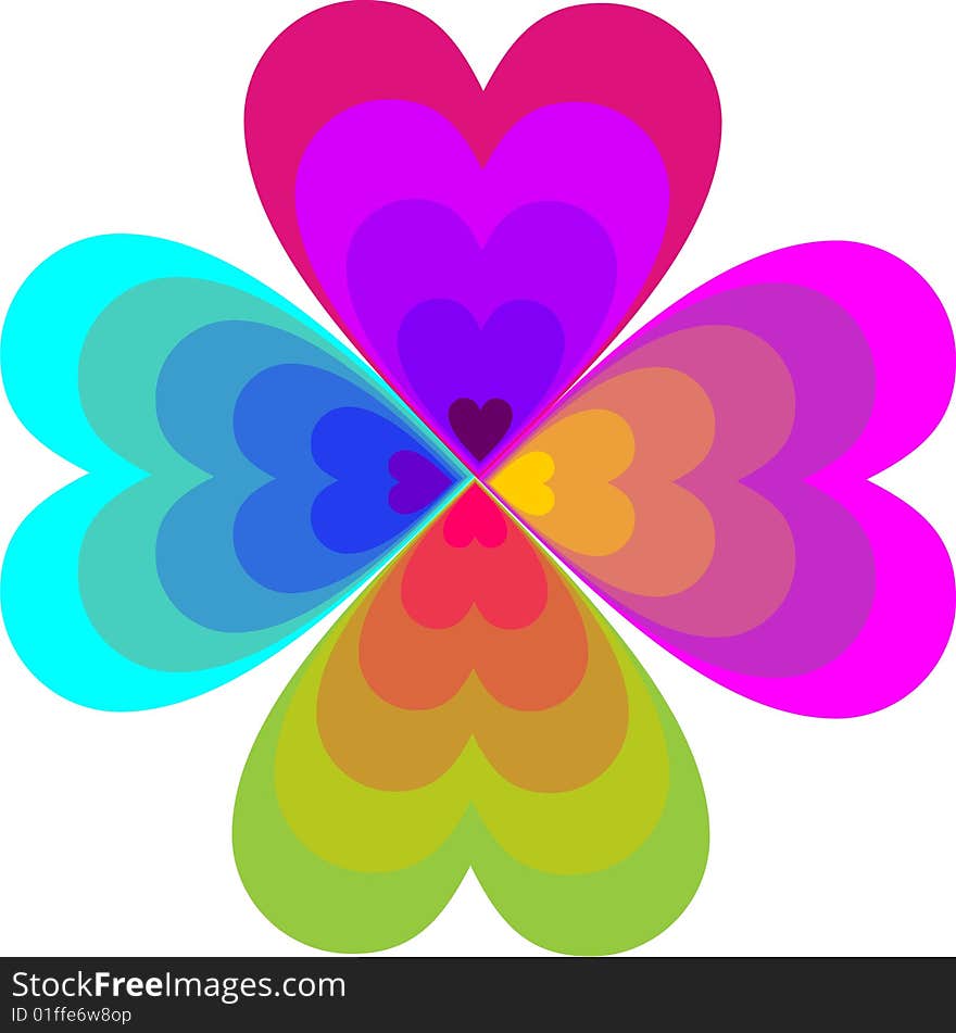 Colorful hearts