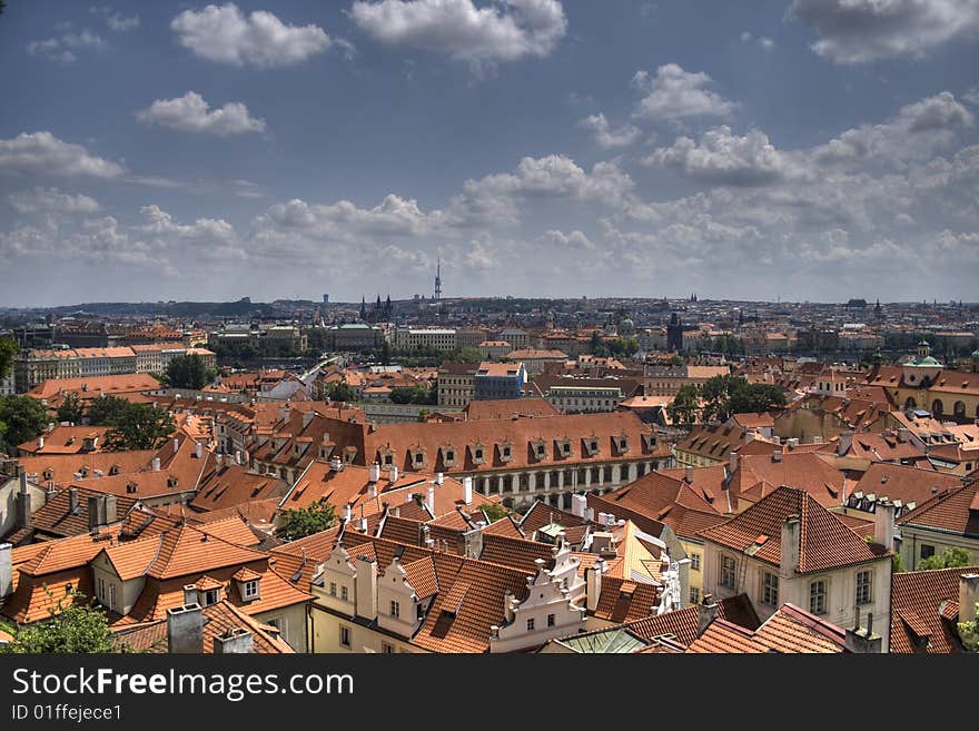 Prague scenery from the prague castle