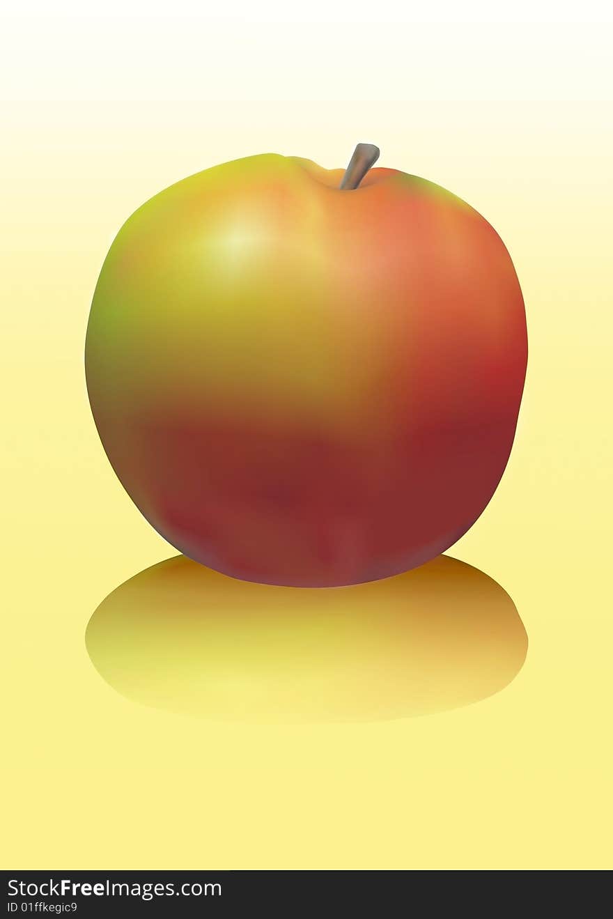 Red-ripe apple