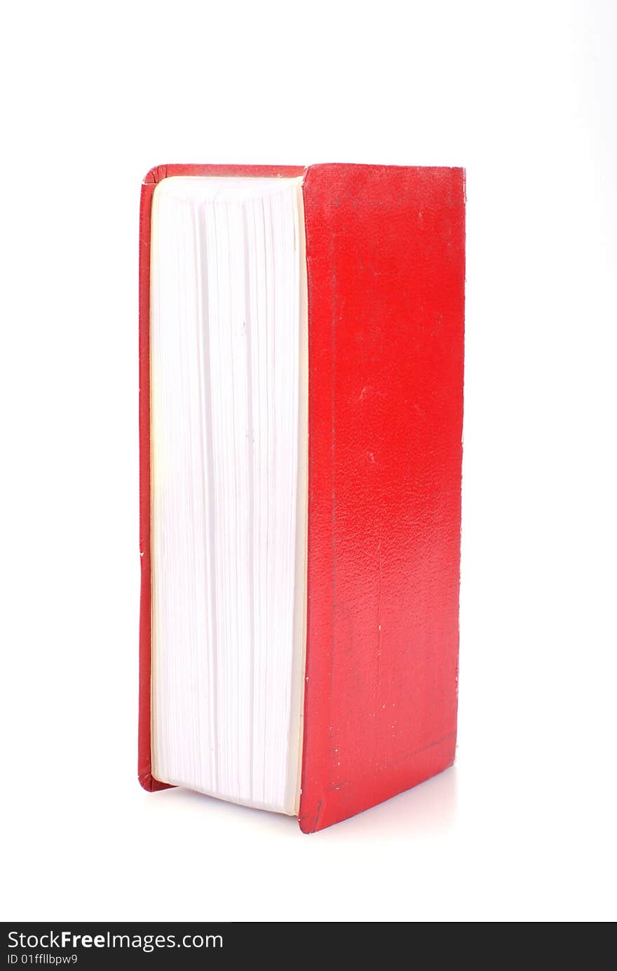 Simple red hardcover book isolated on white background. Simple red hardcover book isolated on white background