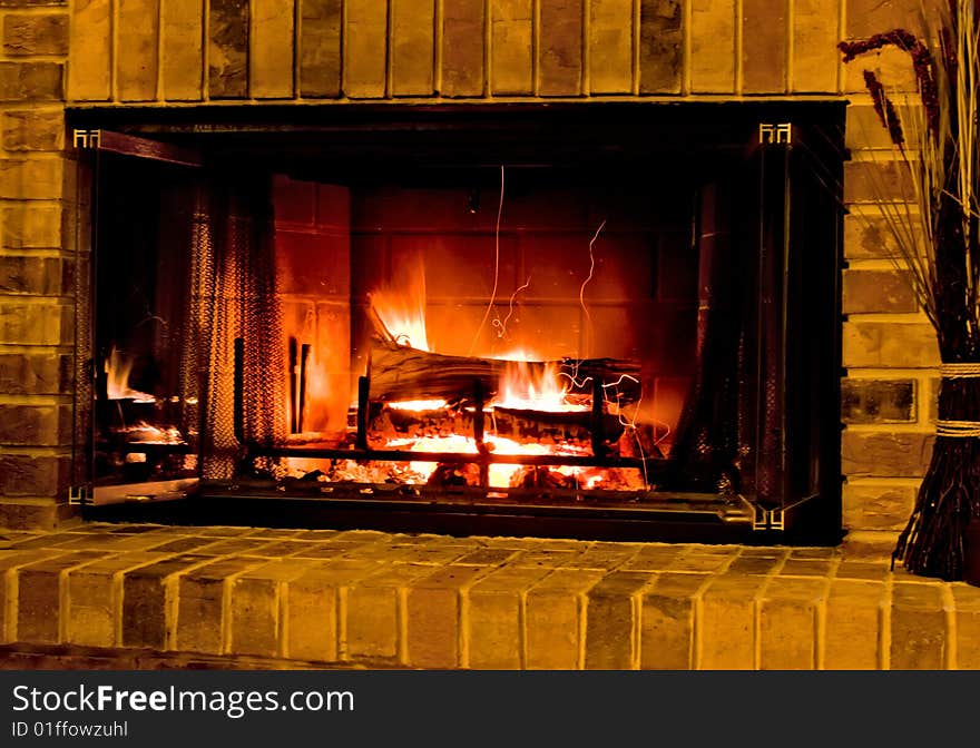 Warm Burning Fireplace