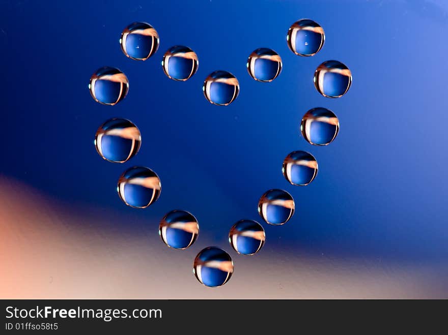 Shade in the form of heart on the book