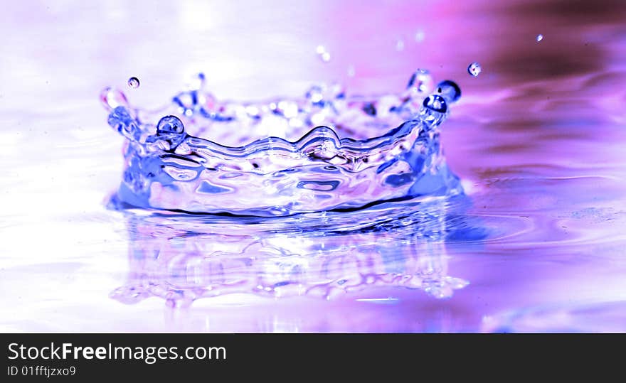 Abstract background from splash in a drop of water