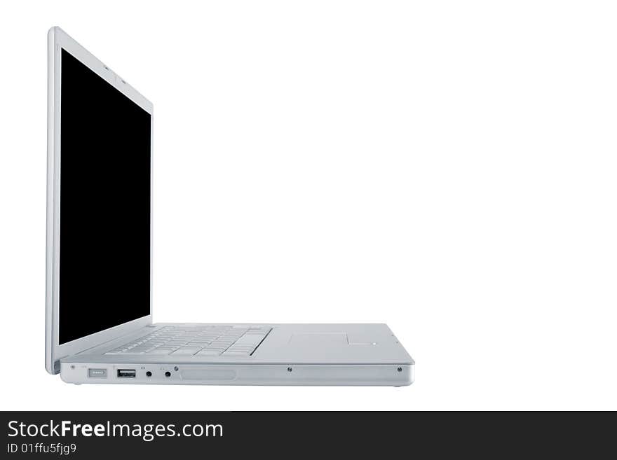 Modern and stylish laptop on a white background