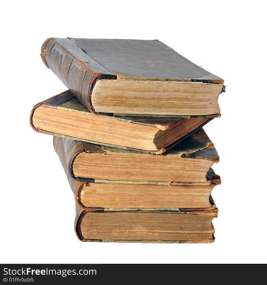 Pile which consists of old books