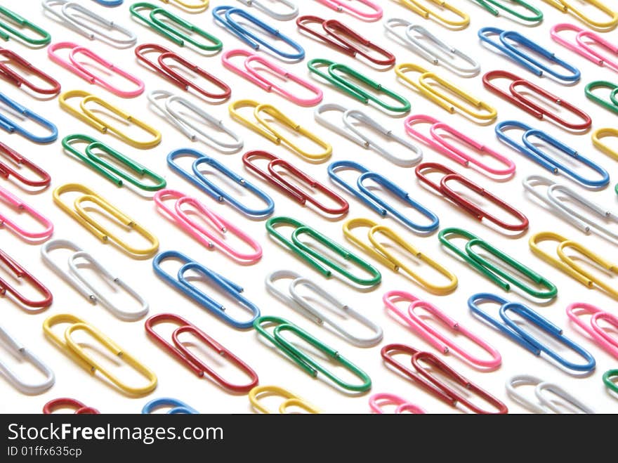 Paper-clip on white background. Paper-clip on white background