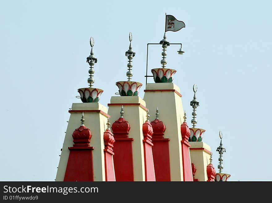 Hindu temples looking great in sunny day.