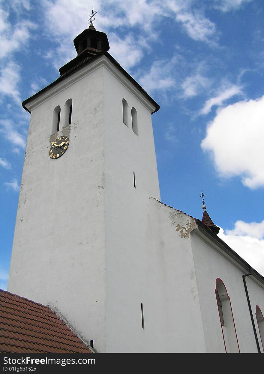 A church in a town of Bechyne, southern part of the Czech Republic.