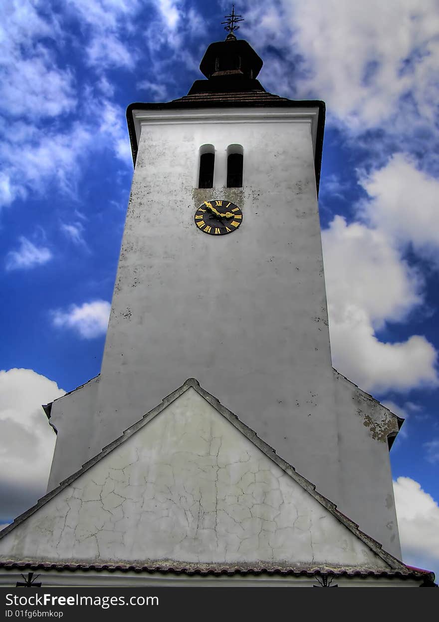 A church in a town of Bechyne, southern part of the Czech Republic.