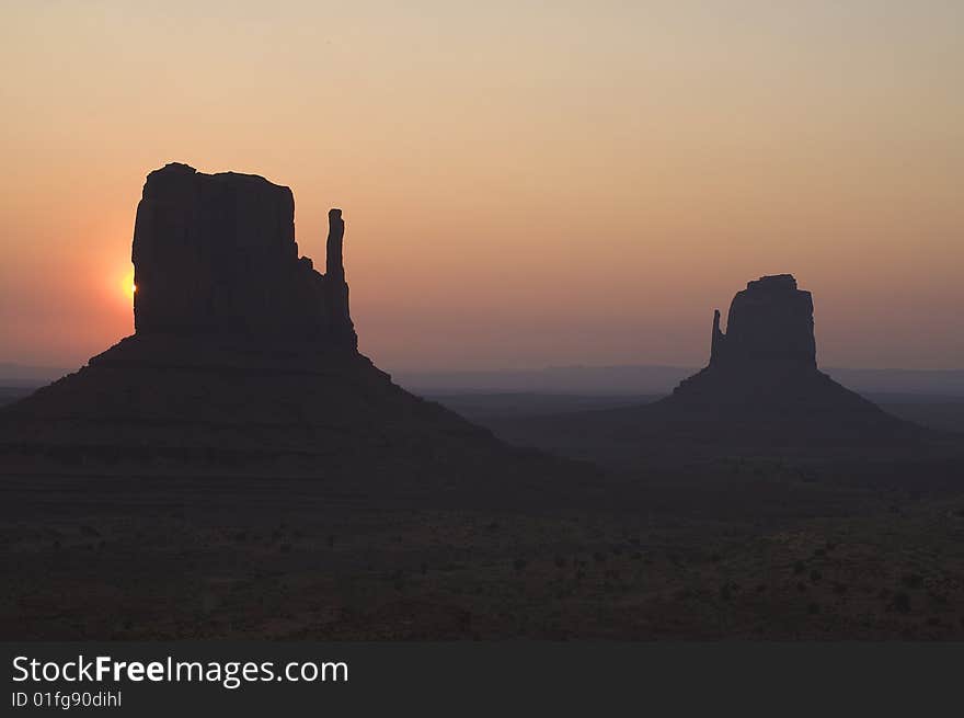 Sunrise over Monument Valley Arizona