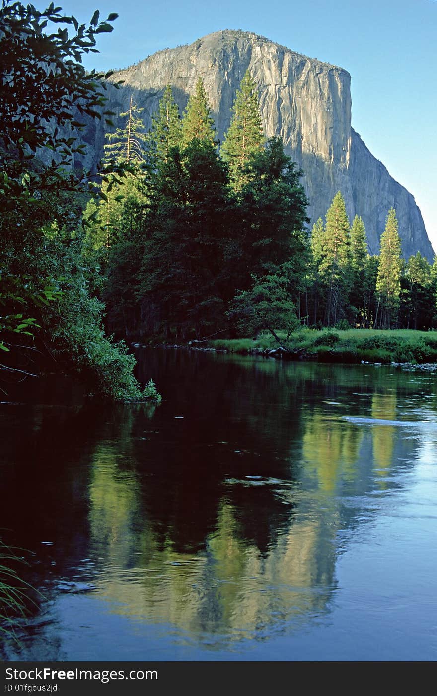 El Capitan as seen from the Yosemite Valley. El Capitan as seen from the Yosemite Valley