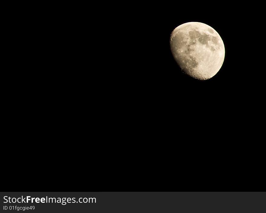 Shot of the moon on a clear night. Shot of the moon on a clear night