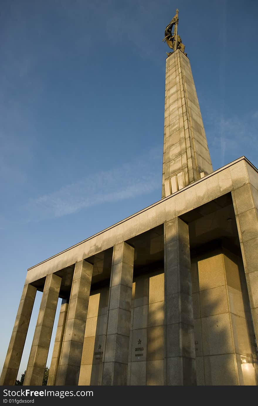 Slavin memorial to Red army soldiers and military cemetery in Bratislava, Slovakia.