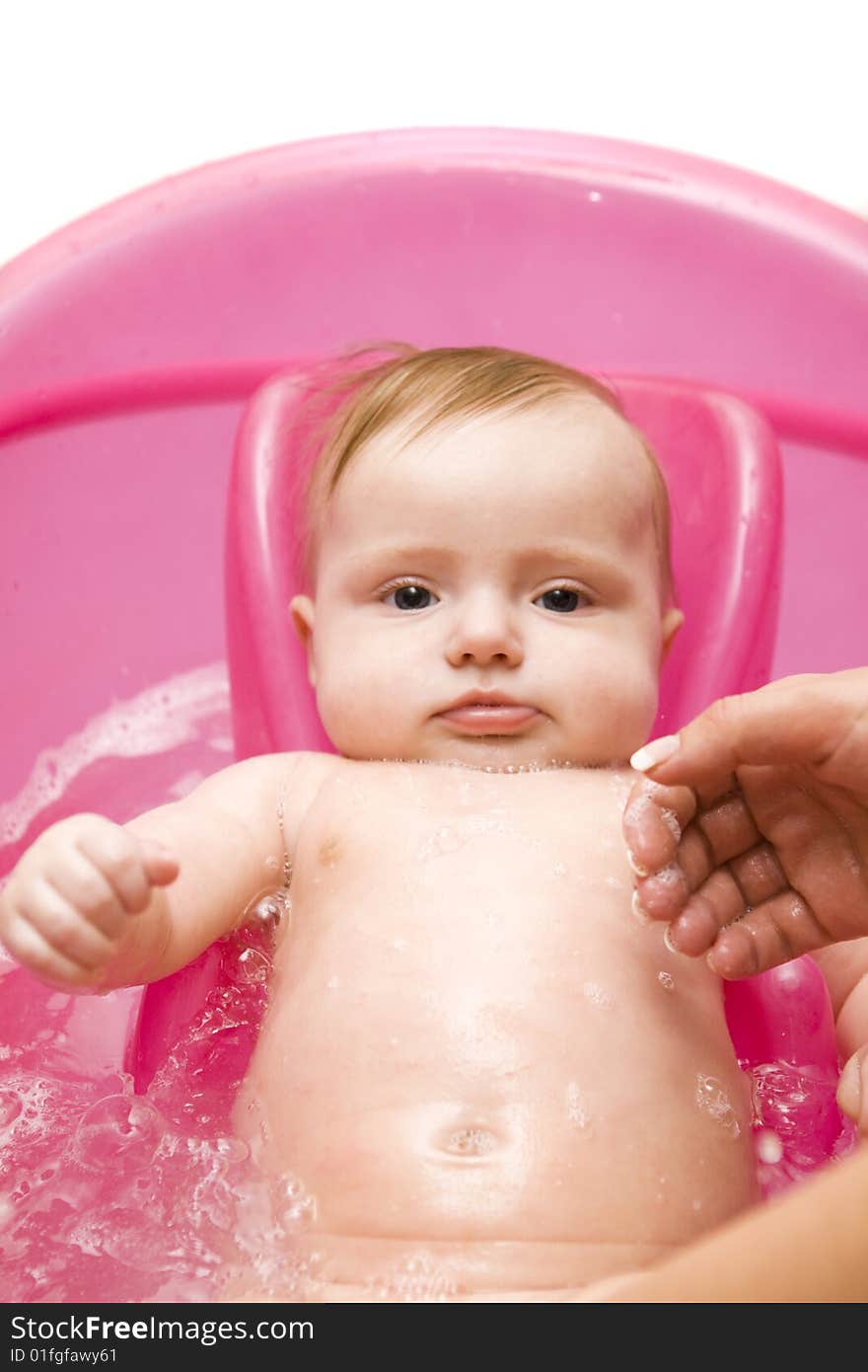 Little baby having fun in bath. Little baby having fun in bath