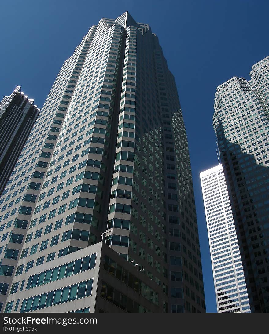 Highrise buildings along the streets of downtown Toronto, Ontario, Canada. Highrise buildings along the streets of downtown Toronto, Ontario, Canada