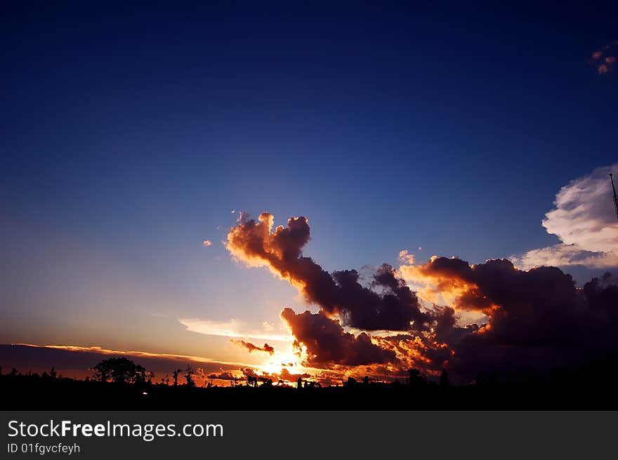 Sunset at borneo