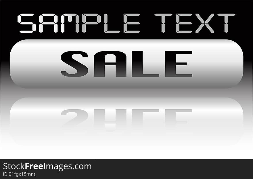 Vector Metal Sale Banner