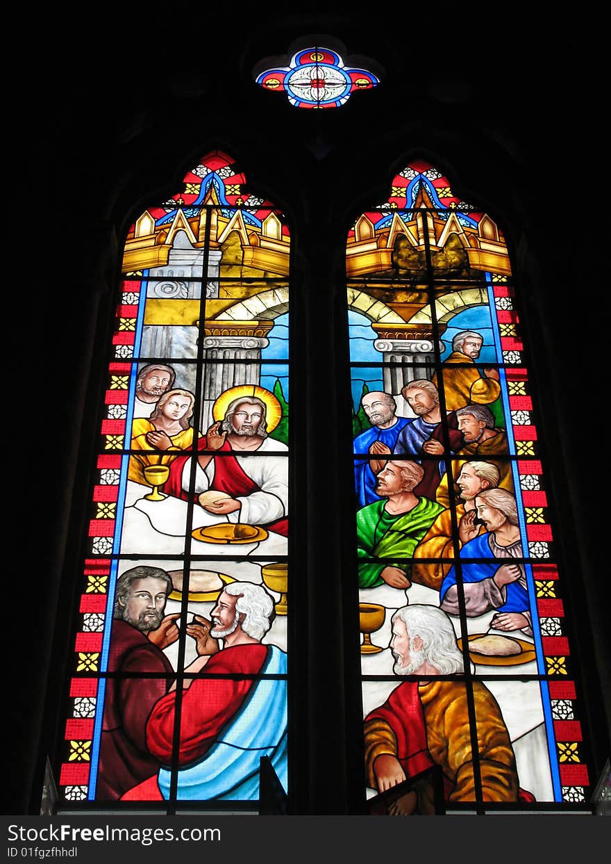 the window of church in China