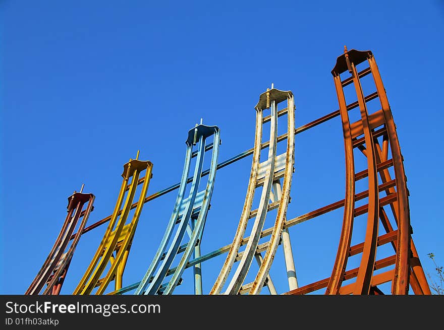 Playground facilities with blue background