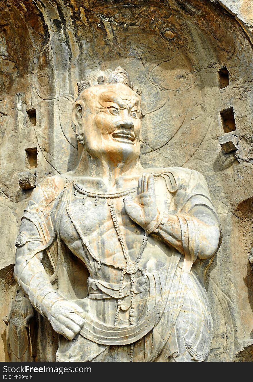 The buddha of Longmen Grottoes in china