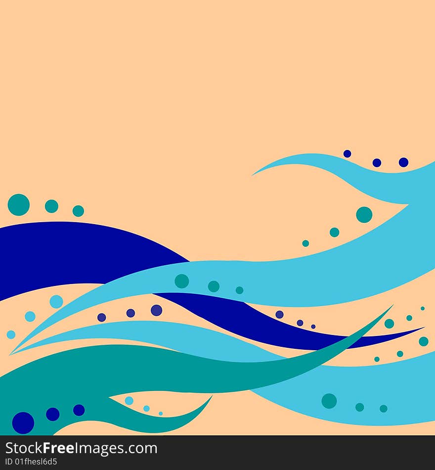 Abstract background with sea in vector format