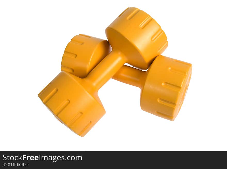 Dumbbells On The White Background