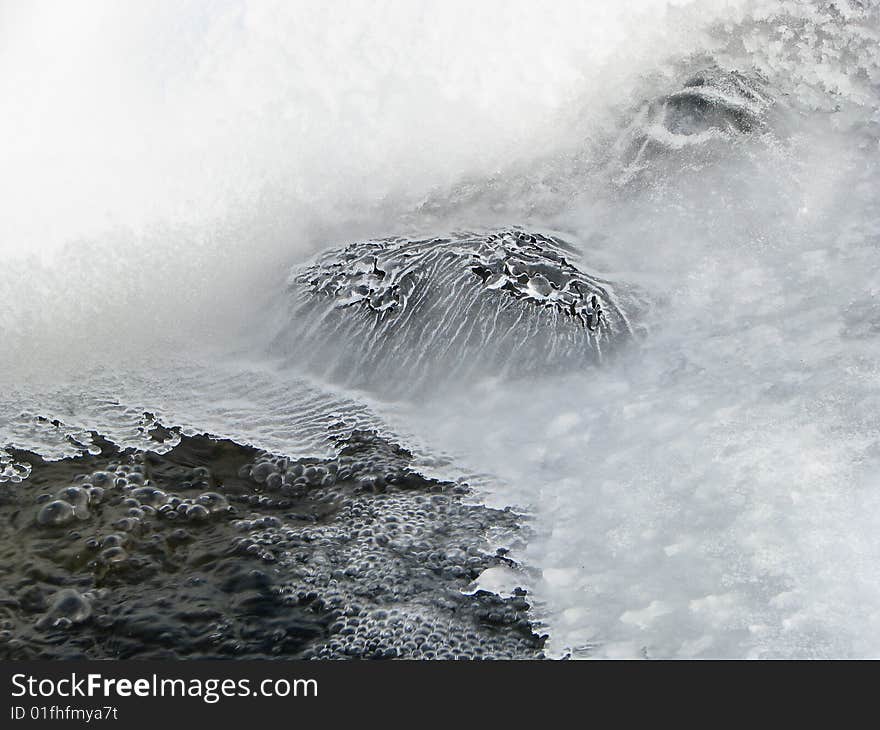 Frozen waterfall