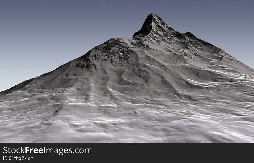 Illustration of the peak of the mountain. Illustration of the peak of the mountain