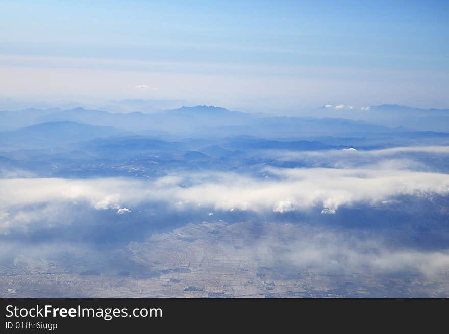 Mountains and clouds