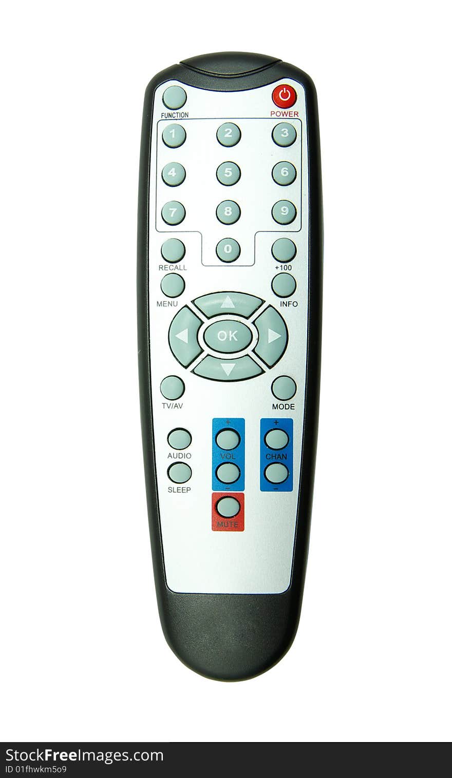 TV remote control isolated on white background