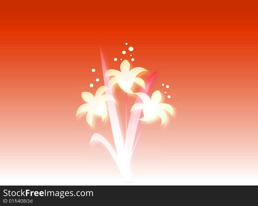 Abstract flowers illustration to background. Abstract flowers illustration to background