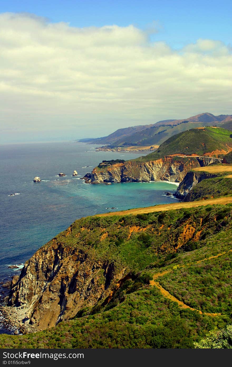 This is a picture of the California coastline.