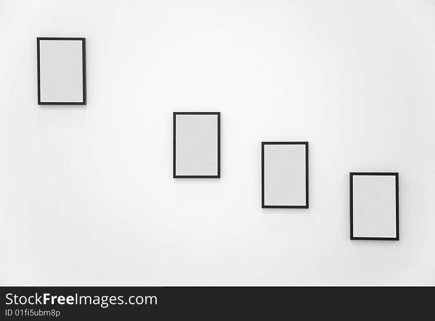 Four frames on wall