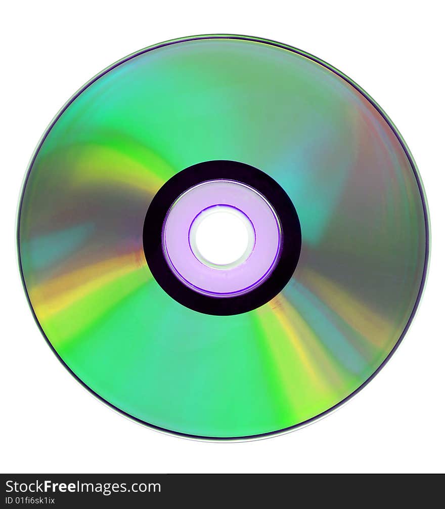 Compact disk isolated on white