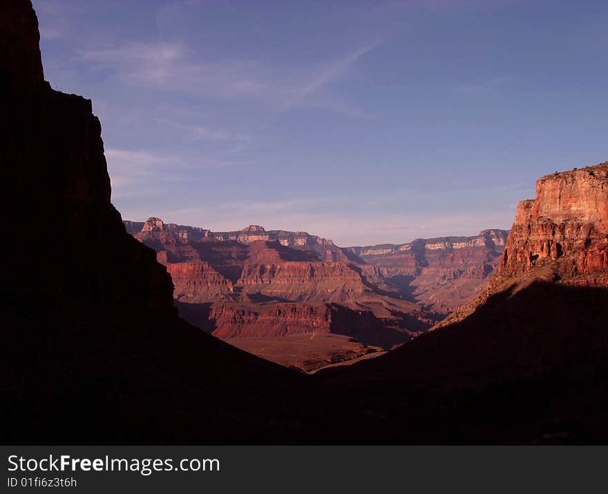 South rim of the Grand Canyon.