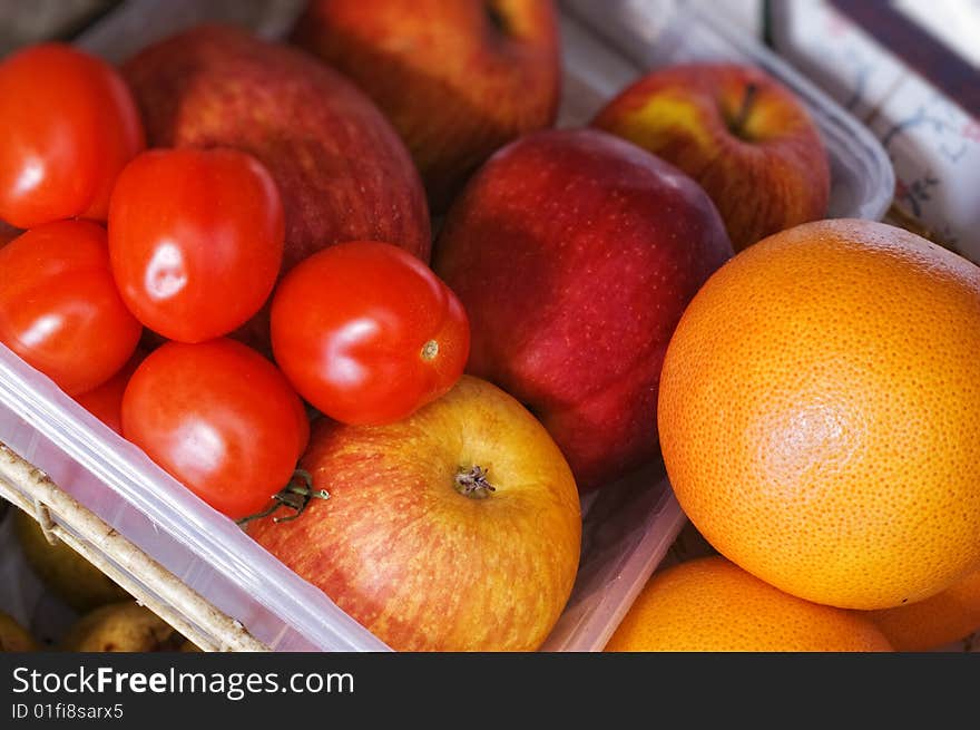 Tomatoes and fruits