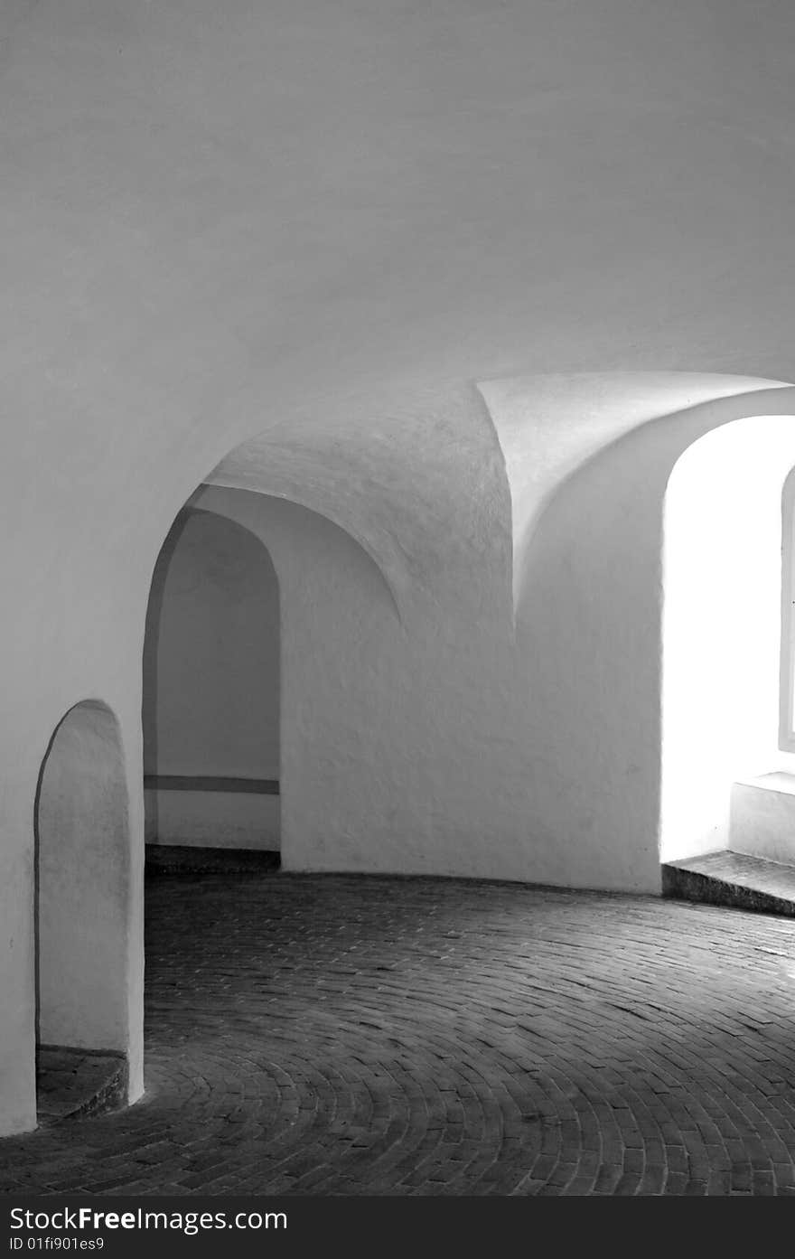 Inside of an old building. Inside of an old building