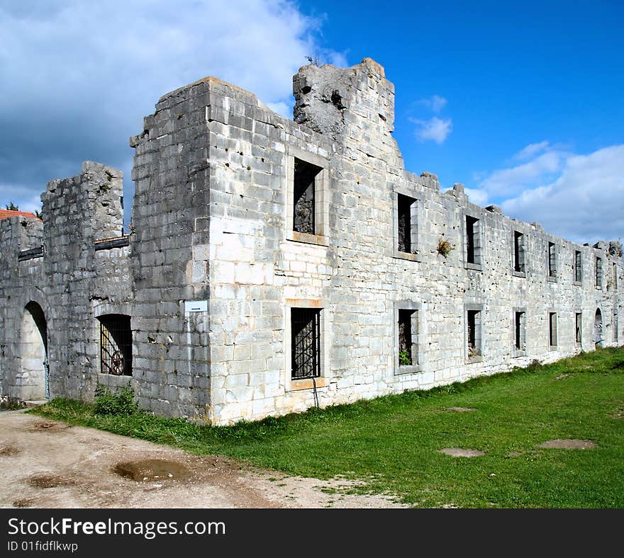 Destroyed building - the remainders of old settlement in Germany