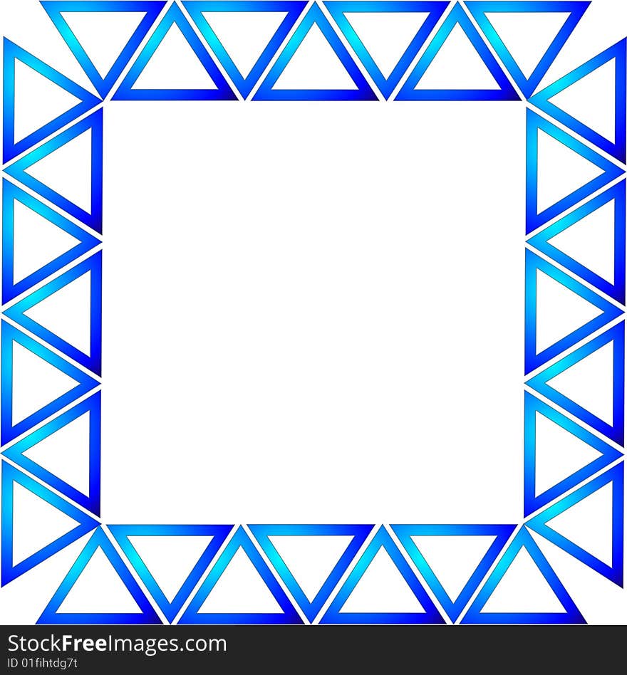 Blue and white triangles