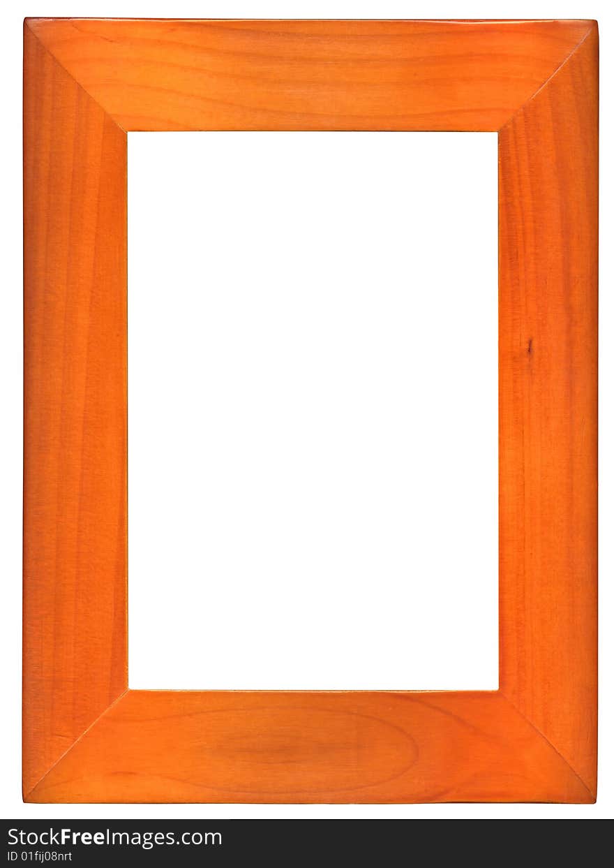 The old wood frame isolated on the white