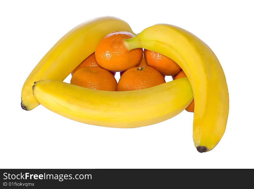 Bananas with mandarins