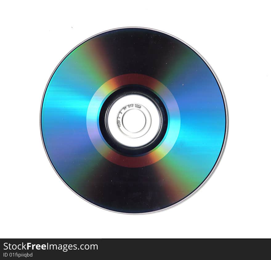 Dirty CD isolated on white. Dirty CD isolated on white