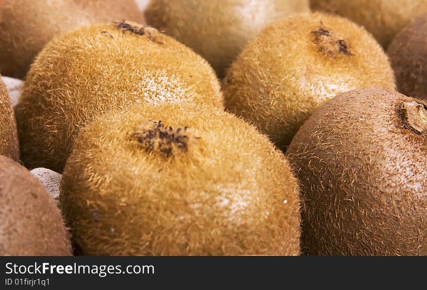 Heap of kiwi close up.