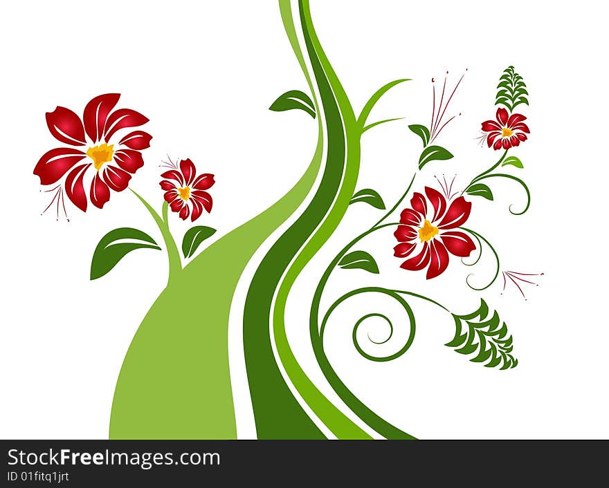 Abstract Floral Background