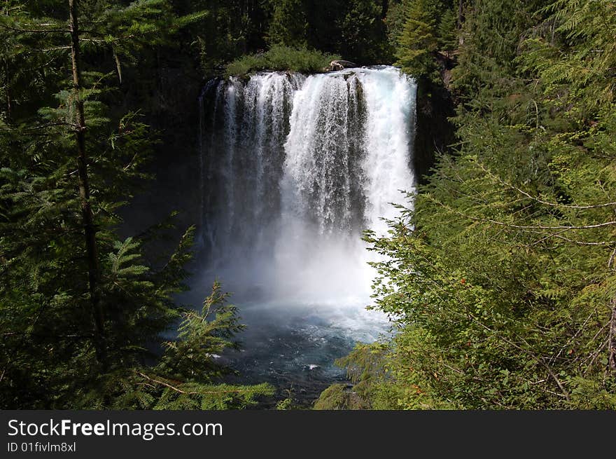 Koosah Falls - Waterfall on the Mckenzie River in Beautiful Western Oregon. Koosah Falls - Waterfall on the Mckenzie River in Beautiful Western Oregon.