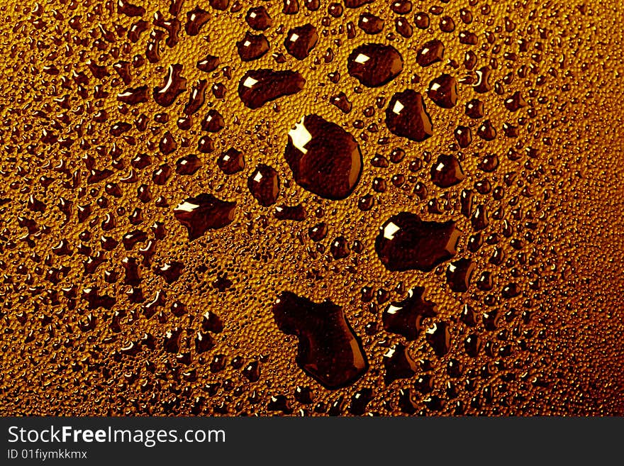 Background of water drops close-up