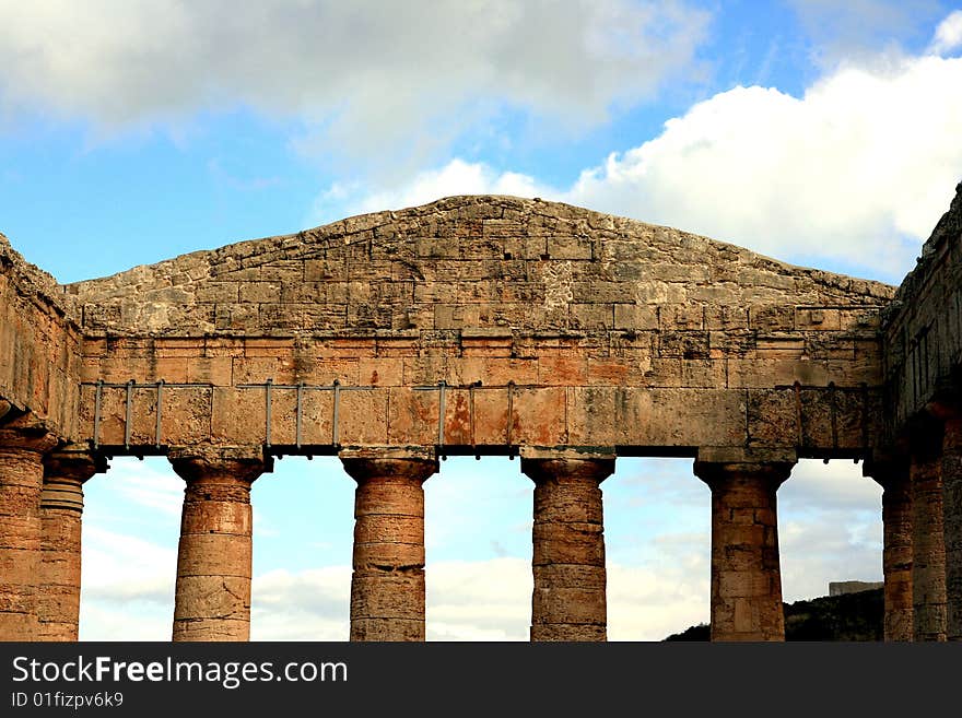 Greek Temple Columns, Sicily