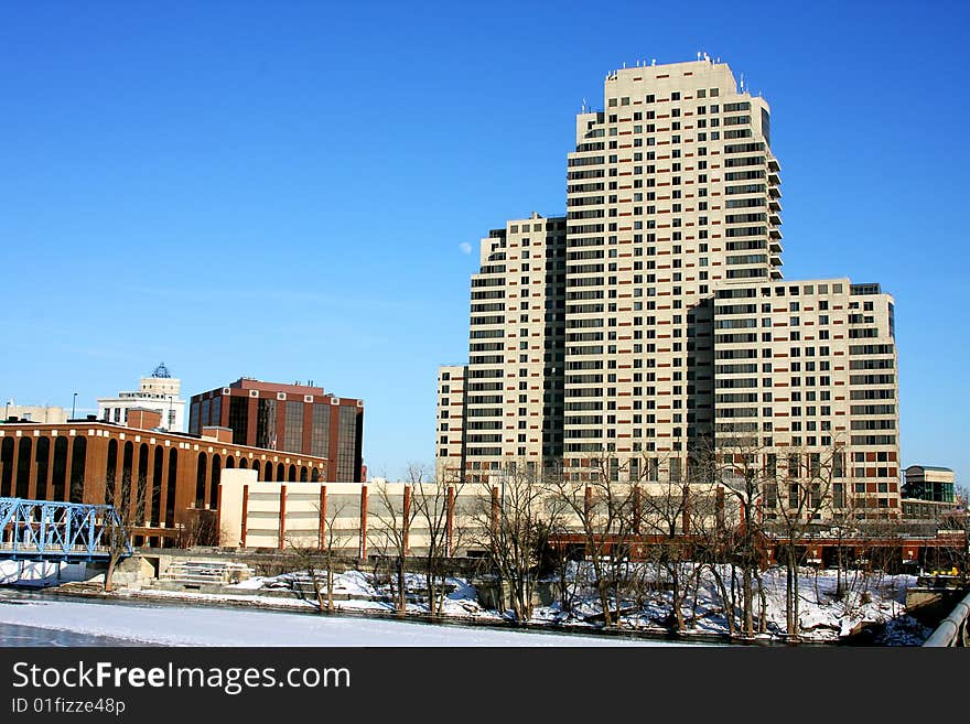 Views of downtown Grand Rapids, Michigan, winter of 2009. Views of downtown Grand Rapids, Michigan, winter of 2009