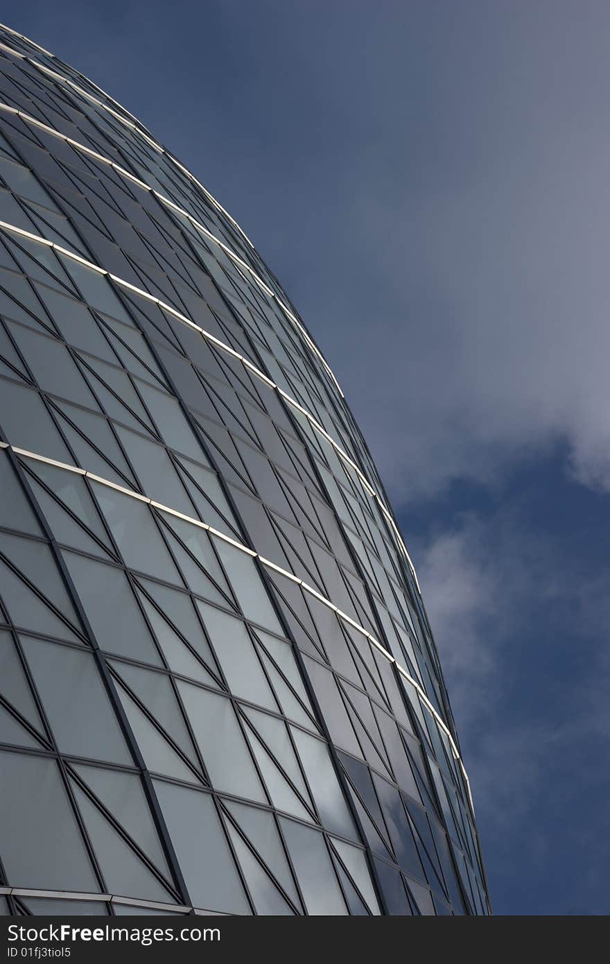 The Gherkin Building is located at 30 St Mary Axe, London UK.